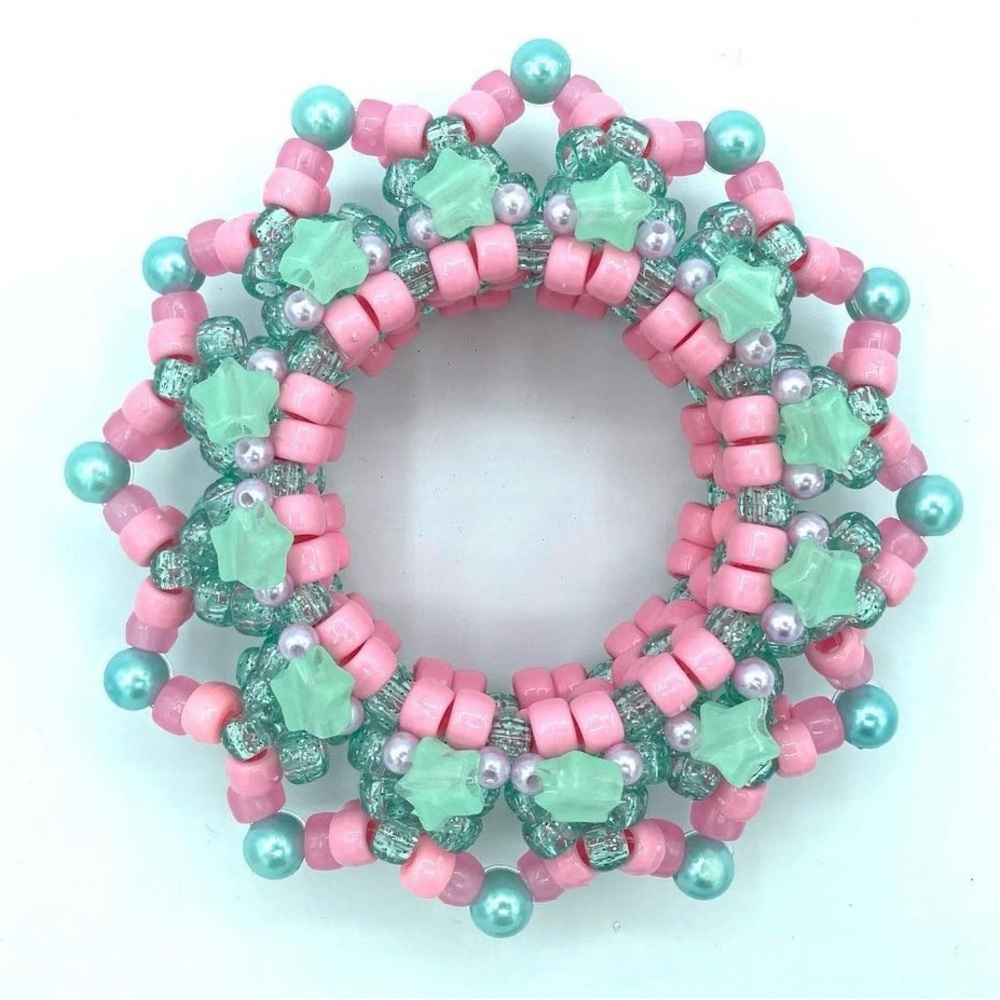 ❌SOLD❌ “Star Mint” Custom 3D UFO Kandi Cuff Bracelet
